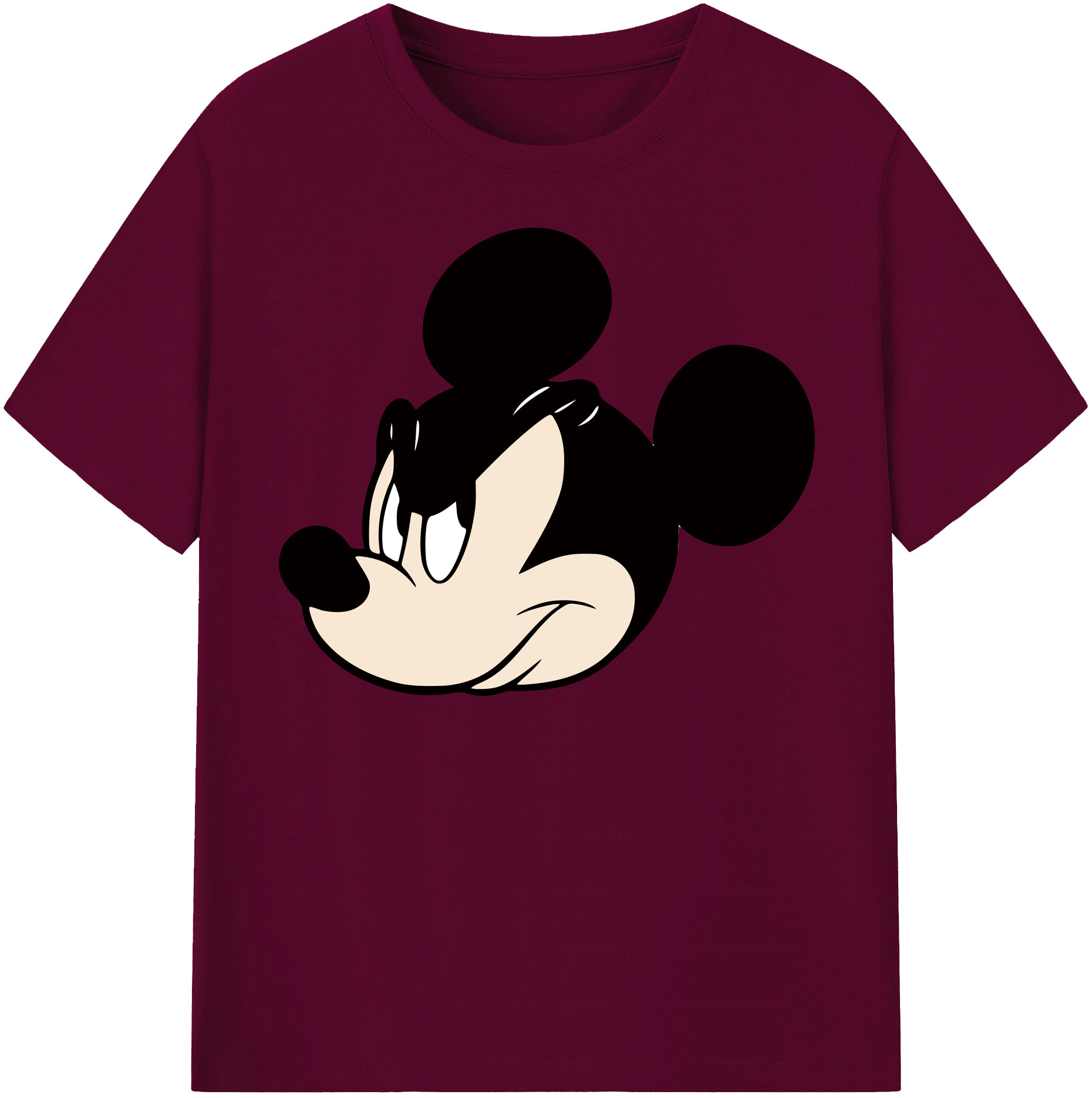 （画像用） ミッキーマウス Mickey Mouse レディースカジュアルプリントTシャツ（綿100％）